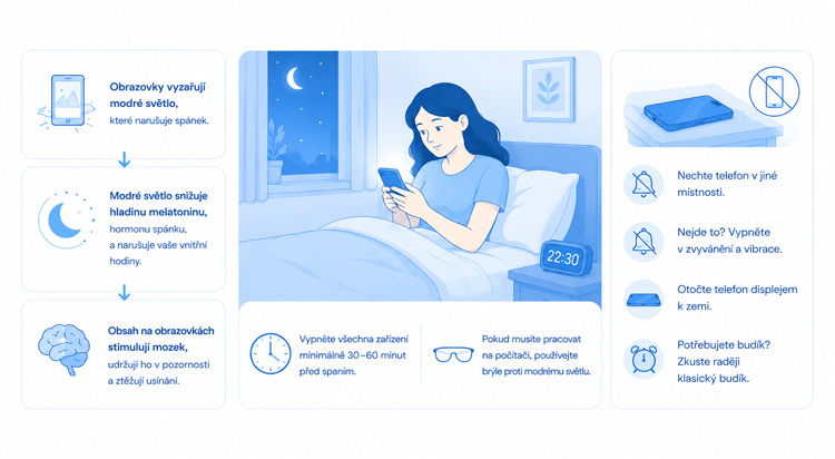 5. pravidlo spánkové hygieny - elektronická zařízení